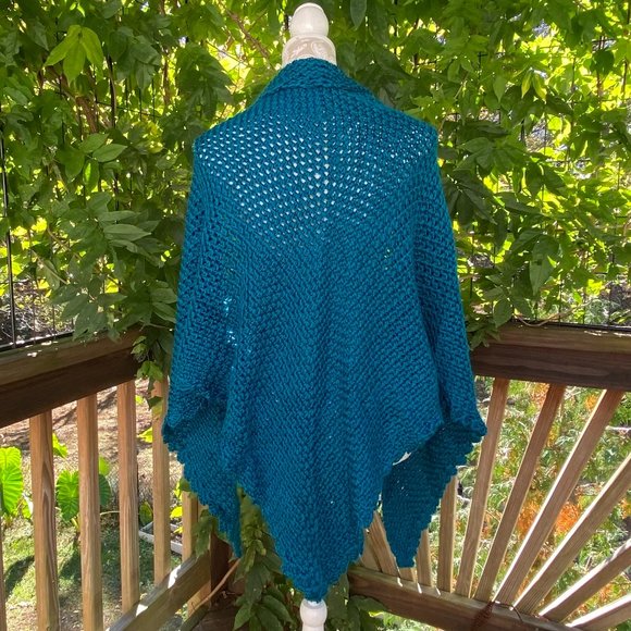 SOLD Handmade crocheted shawl shrug sweater. #8 - Picture 2 of 5